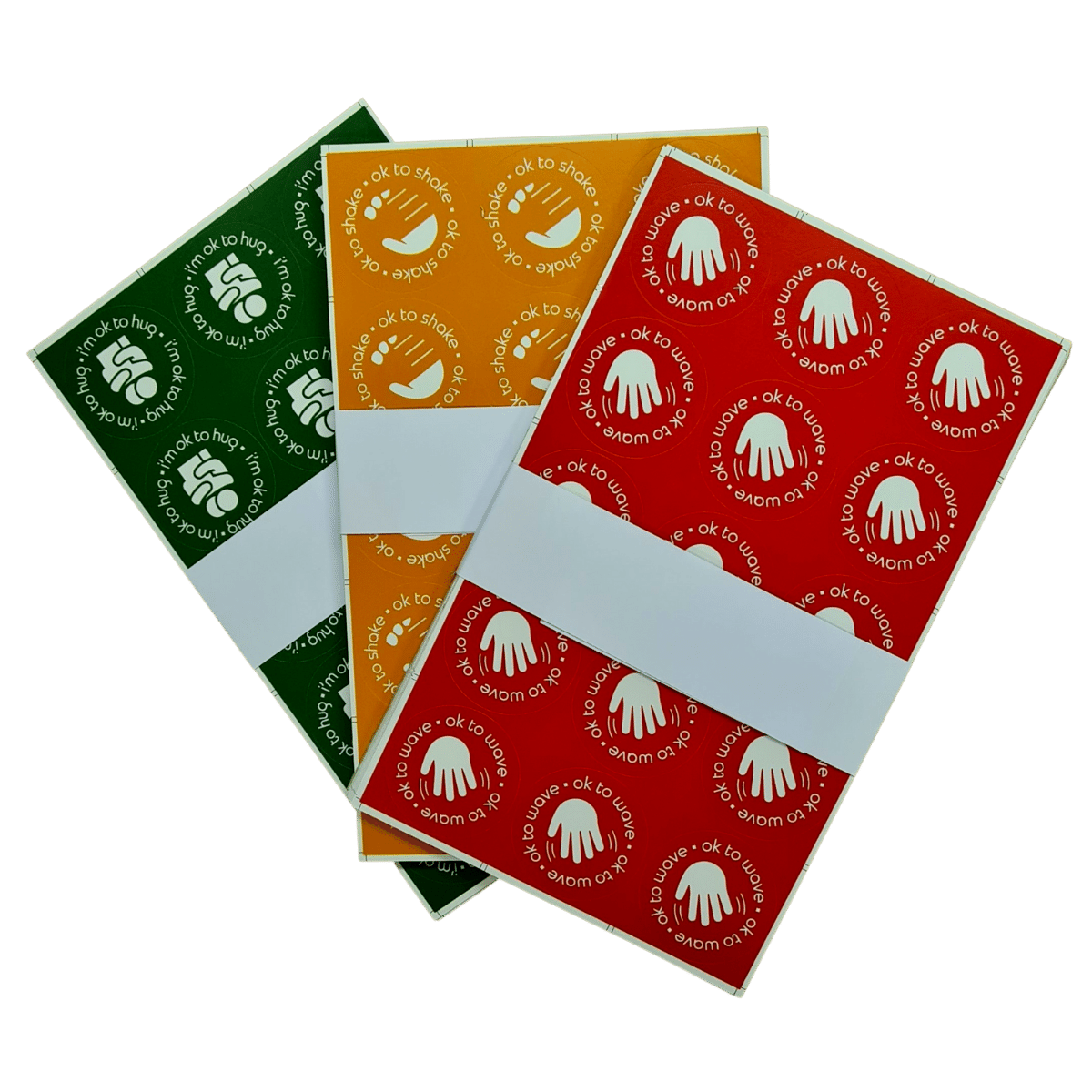 social distance traffic light sticker pack
